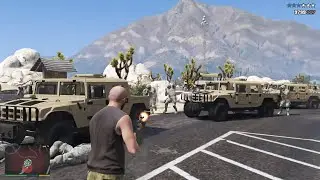 GTA 5 [R.D.E. 4.0.3] - Trevor's Military Convoy Massacre + Ten Star Escape