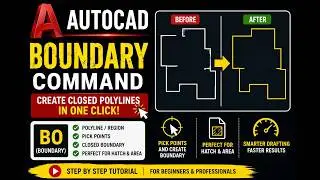AutoCAD Boundary Command Tutorial | Create Closed Polylines Easily | Dhyan Academy
