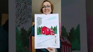 Red Barns in NY - from my first ever landscape series ❤️