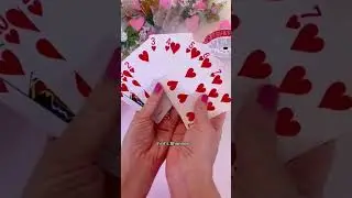 $1.25 EASY HEART CARD GARLAND!! ❤️ SUPER SIMPLE Valentine’s Day Decor!  SUBSCRIBE FOR MORE!