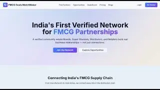 FMCG Deals MatchMaker | Verified B2B Platform for Brands, Distributors & Retailers in India