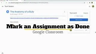 Google Classroom: Mark as Done