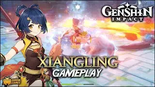 Genshin Impact - Xiangling Gameplay [JPN Dub]
