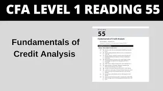 Fundamental of Credit Analysis - CFA Reading 55 Level 1