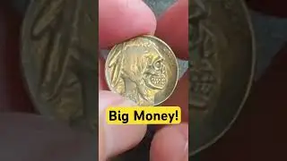 Skull Faced Buffalo Nickel Can Be Big Money! #coin #nickel #art