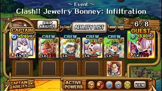 ☆13 Clash Jewelry Bonney: Infiltration 60 Stamina - No Stall Team Carrot & Uta