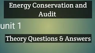 Energy Conservation and Audit Unit 1. Energy Conservation Basics  Theory