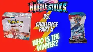 🔥 CHALLENGE DISPLAY vs  SINGLE BOOSTER PACKS 🔥 BATTLE STYLES OPENING POKEMON TCG – part 4