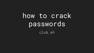Intro to Cracking Passwords