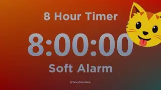 8 Hour Timer 🔴 (with Soft Alarm Sound) for Sleep and Relaxation