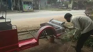 proses cat becak model baru 