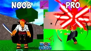 Noob to Pro Using Reworked SABER V2 in BloxFruits Roblox