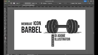 Cara membuat icon barbel di Adobe Illustrator #digitalillustration #design