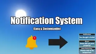Notification System V1 | Roblox Studio