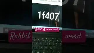 Rabbit 🐇 in Ms word l word shortcut tricks l #wordtricks #msword