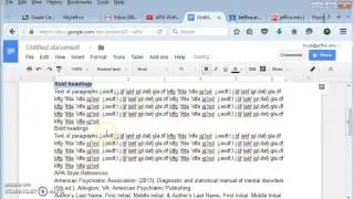 How to do double space and hanging indents in GoogleDocs for APA Style