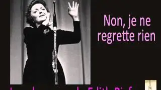 Edith Piaf  - Non, je ne regrette rien