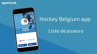Hockey Belgium app - Liste de joueurs
