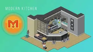 How to BUILD a Habbo modern kitchen (Tutorial)