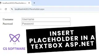 How to add Placeholder or Watermark in a Textbox ASP.NET
