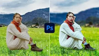 How to put any object on GRASS in Photoshop!