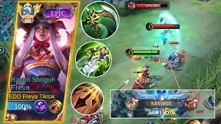 TOP GLOBAL FREYA SAVAGE VS COU BUILD TANK MONTAGE IN EXP LANE!!! BUILD FREYA TERSAKIT | MLBB