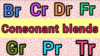 Consonant Blend| br, cr, dr, fr, gr, pr, tr Sound words| Consonant Blends For Kids