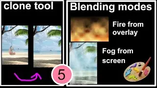 Clone tool(disappear something  from an image) and Blending modes use cases in Lazpaint Image editor