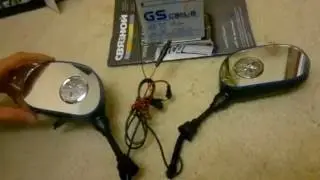 Магнитола на скутер, музыкальные мотозеркала, аудио зеркала mp3 с сигнализацией