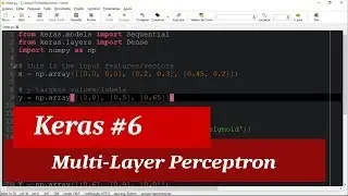 Keras Tutorial 6 - Multi Layer Perceptron Model with Keras