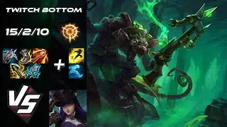 BOTTOM Twitch vs Caitlyn - NA Challenger Patch 14.12