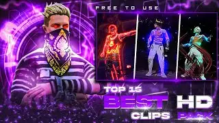 TOP 15 XML CC + CLIPS | FF NEW LOBBY CLIPS PACK 💫| FF EMOTE CLIPS 🔥| FF CLIPS