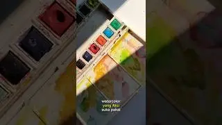 Review watercolor yang bagus dan affordable! #watercolor #review #sketching #painting