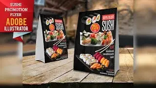 Learn to Design Sushi Flyer promotion In Adobe Illustrator