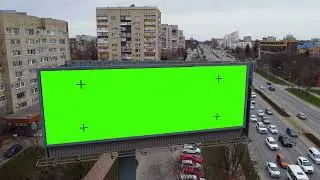 4k billboard with green Screen Stock Video free