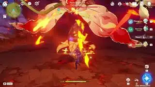 Chongyun and Sucrose + Mona + Bennett Classic But with Years of Artifact Farming