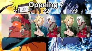 Naruto - Opening 7 Comparison - Versions 1-3 (HD - 60 fps)