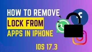 How to remove app lock in iphone After IOS 17.3