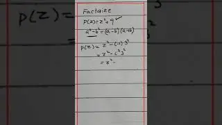 Factorization #maths  using #calculus  complex number