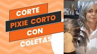 Corte pixie con coletas corto