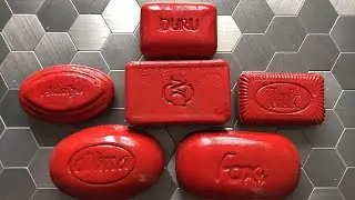 asmr lacquered soap, starch crunch, satisfying video/ крашенное мыло, коробочки с крахмалом