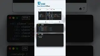 CSS Card Reveal Effect #htmlcss  #coding