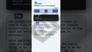 CSS FlexBox justify-content #htmlcss  #coding