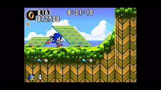 Sonic Advance 2 Part 1 [Leaf Forest Zone / Boss: Egg Hammer Tank II ~ Special Stage 1] (Sonic)