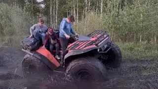 Горки / Эвакуируем Ниву болотоходом / Mitsubishi Pajero, Suzuki Grand  Vitara