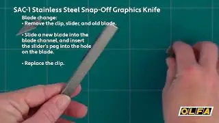 SAC 1 Stainless Steel Snap Off Graphic Knife