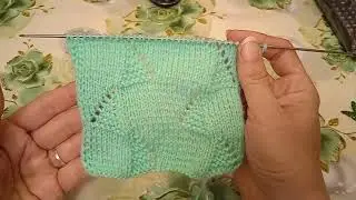 Нежный и лёгкий узор спицами.