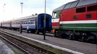 Смена тепловозов (ТЭП70-0250 (LDz) 0372 (БЧ))  (Даугавпилс)