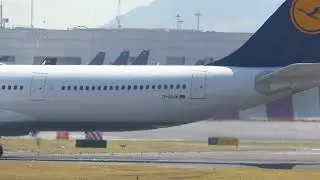 Airbus A340-600 Lufthansa despegando del AICM