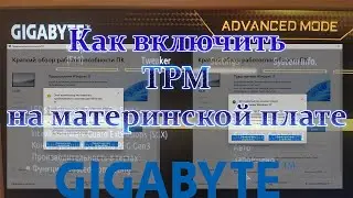 Как включить TPM 2.0 на материнской плате GIGABYTE. Как установить TPM модуль PTT эмуляция тпм интел